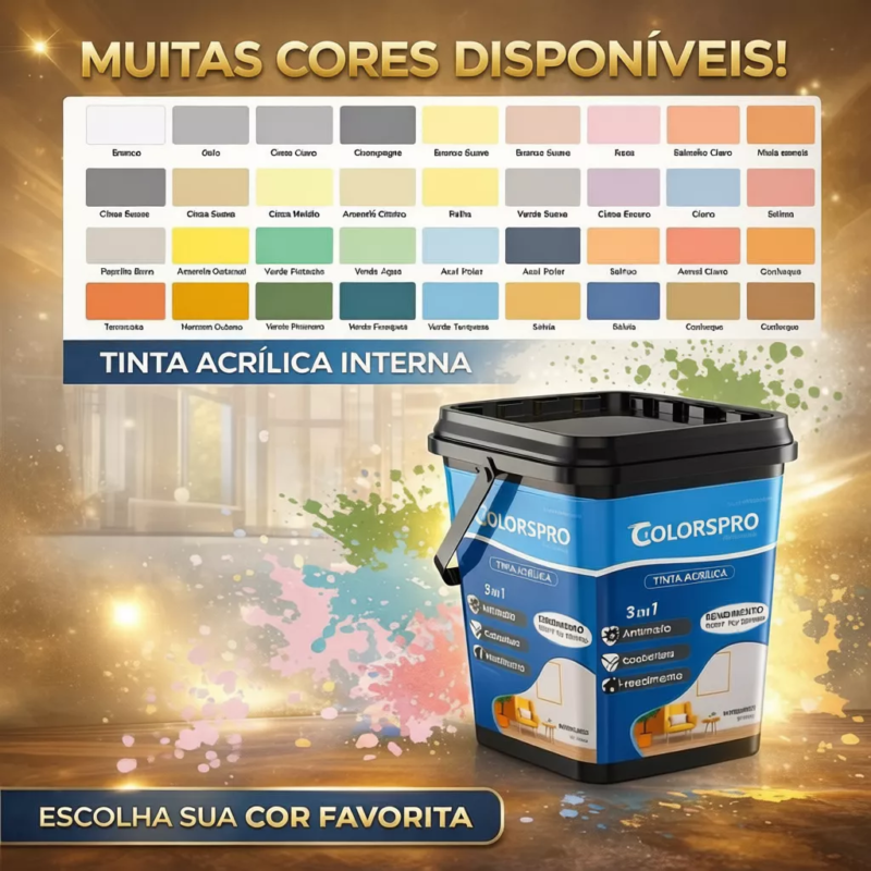 Tinta ideal para pintura residencial, comercial e profissional, garantindo beleza, proteção e excelente cobertura para cada projeto.